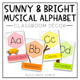 Music Decor Sunny & Bright - Musical Alphabet Posters