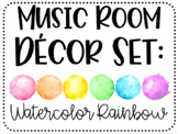 Music Decor - Watercolor Rainbow Bundle