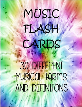 Preview of Music Definition Flashcards-memory game - study booklet