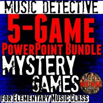 Preview of Music Detective 5-game BUNDLE - Treble Bass Orchestra Rhythm ELEM MUSIC