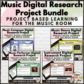 Preview of Music Digital Research Bundle - PBL for Composer, Instrument, Performer, Genre