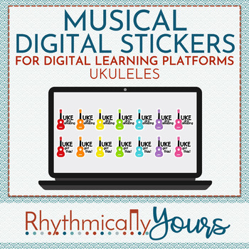 Preview of Music Digital Stickers - Ukulele DISTANCE LEARNING