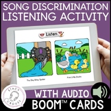 Auditory Discrimination Music Songs Activity BOOM CARDS™ H