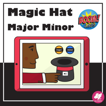 Preview of Music Distance Learning: Major Minor Magic Hat BOOM CARDS
