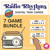 Music Distance Learning: Radio Rhythms: Boom Card Bundle -