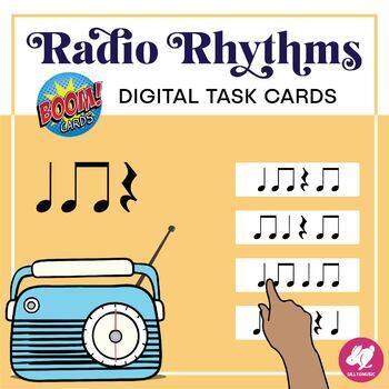 Preview of Music Rhythm Activity | Radio Rhythms Ta  Titi | Tadi Z - BOOM CARDS Game