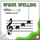 Music Activity - Treble Clef Note Names - Spider Spelling 