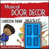 Music Door Decor - For Doors and Bulletin Boards - Cartoon Theme