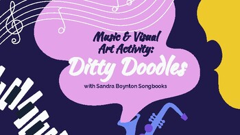 Preview of Music & Drawing Activity for Sandra Boynton's 6 Songbooks (with worksheet)