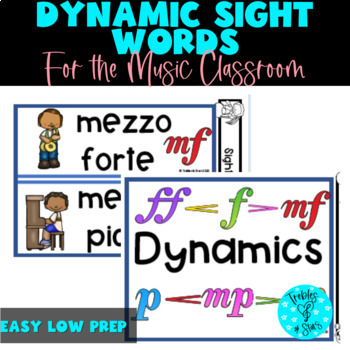 Preview of Music - Dynamic Sight Word Poster Display/ Cards