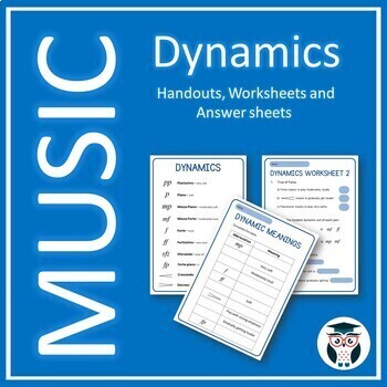 Preview of Music Dynamics - Handouts, Worksheets & Easel Assessment - Digital Version
