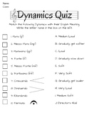 Music Dynamics Quiz