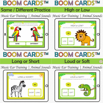 Preview of Music Ear Training Games for Young Musicians Bundle | Animal Sounds