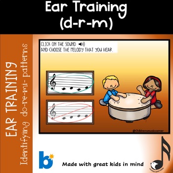 Preview of Music  Ear training Do-Re-Mi-Fa-So  Digital  Task Cards in Boom Cards™