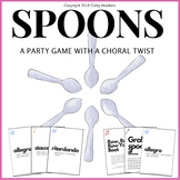 Music Education Face Cards and Spoons Party Game for Choir
