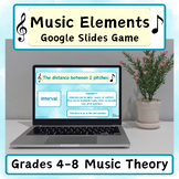 Music Elements Google Slides Game Grades 4 to 8
