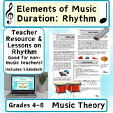 Music Elements--Rhythm  for Ontario Music Teachers grades 4 to 8