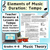 Music Elements--Tempo for Ontario Grades 4 to 8 Teacher Guide