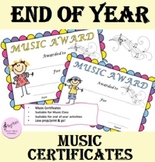 Music End of Year Certificates