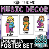 Music Ensemble Posters - Numbers {Kid Themed} - FREEBIE!