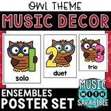 Music Ensemble Posters - Numbers {Owl Themed} - FREEBIE!