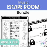 Music Escape Room Bundle Printable and Digital Elementary 