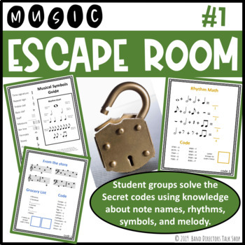 Preview of Music Escape Room #1 (Teams use music theory clues to solve codes)