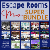 Music Escape Rooms SUPER BUNDLE (Music History, Music Theory)