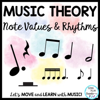 Preview of Music Theory Lessons: Note & Rest Values, Rhythm Practice Videos Level 1-6