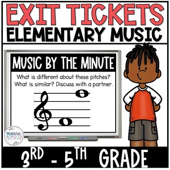 Preview of Music Exit Tickets - Digital Formative Assessment for Upper Elementary Music
