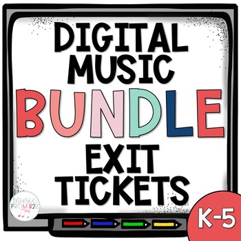 Preview of Music Exit Tickets BUNDLE Digital Formal Assessment for Elementary Music