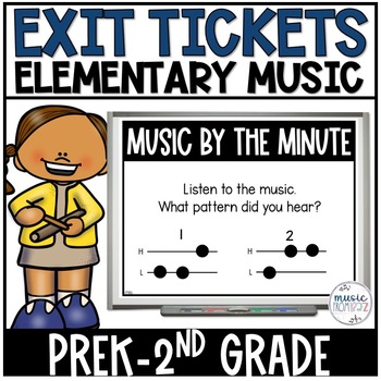 Preview of Music Exit Tickets - Digital Formative Assessment for Lower Elementary Music