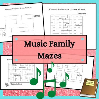 Preview of Music Family Mazes