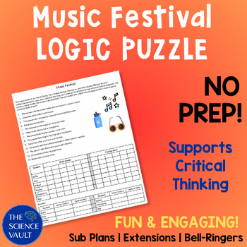 Preview of Music Festival Critical Thinking Logic Puzzle