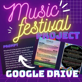 Preview of Music Festival Project- Google Doc- Sub Plan or Distance Learning!