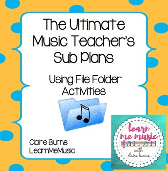 Preview of Music File Folder Sub Plan