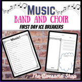 Music *First day* Icebreaker Activity Pack (Band &Choir) f