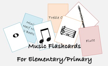 Preview of Music Flash Cards for Elementary/Primary