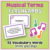 Music Flash Cards - 52 Vocabulary Words
