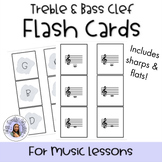 Music Flashcards - Music Note Flashcards with Sharps, Flat