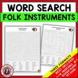Music Word Search - Musical Instruments - Music Around the
