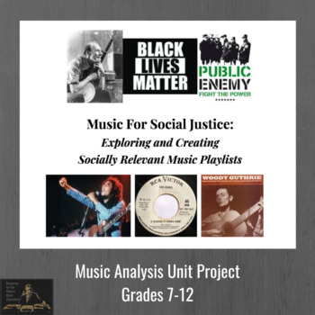 Preview of Music For Social Justice-Music Analysis & Playlist Creation Unit Project Outline