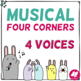 Music Four Corners - 4 Voices Interactive Game - with Shou