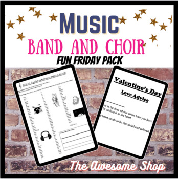 Preview of Music Fun Friday Bundle for Choir and Band Middle & High School