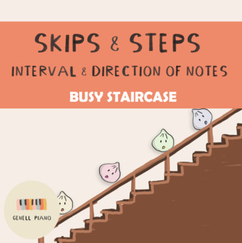 Preview of Music Game - BUSY STAIRCASE - Skips & Steps