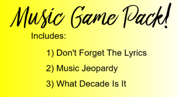 Preview of Music Game Pack!