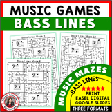 Music Theory Bass Clef Line Notes Maze Puzzles