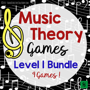 Preview of Music Games Bundle of Level 1 Music Theory Games