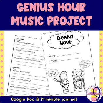 Preview of Music Genius Hour Student Template (Google Doc & Printable)