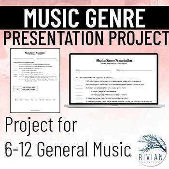 Preview of Music Genre Presentation Project PDF & Editable Version for Google Docs™